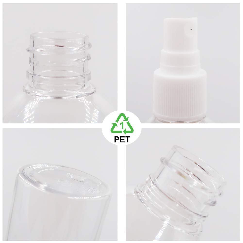 DreiWasser 5-Pack Small Spray Bottles 3.4oz (100ml) Clear PET Plastic for Essential Oils, Perfumes, Travel, Cleaning, Gardening - görsel 10