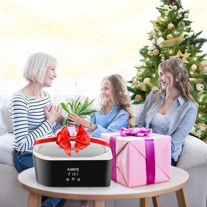 Karite Paraffin Wax Machine for Hands and Feet - 4000ml Wax Bath with Auto-Timer & Keep Warm Function - Moisturizing Paraffin Wax Warmer Kit (Black and White) Avelisse