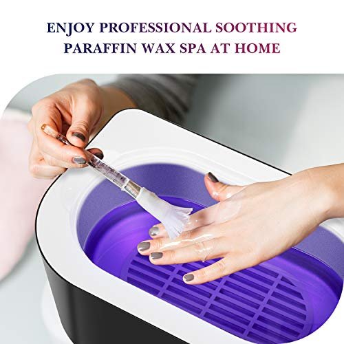 Karite Paraffin Wax Machine for Hands and Feet - 4000ml Wax Bath with Auto-Timer & Keep Warm Function - Moisturizing Paraffin Wax Warmer Kit (Black and White) Avelisse