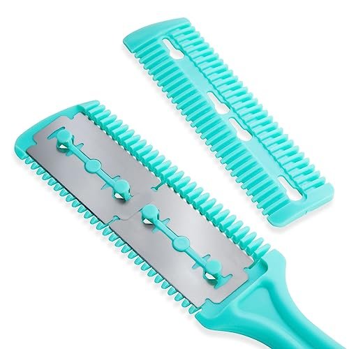 Glamlily Hair Thinning Razor Comb Set - Split End Trimmer - Effortless Thinning Comb - Pack of 4 (7.1 x 1.2 in, Assorted Colors) - görsel 12