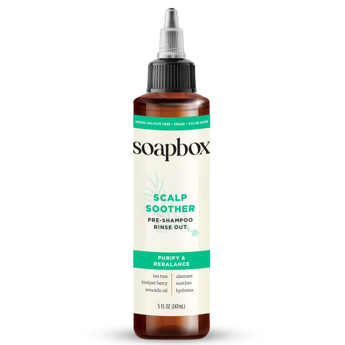 Soapbox Scalp Soother | Soothing Scalp Treatment with Tea Tree Oil & Hyaluronic Acid | Vegan & Cruelty-Free | 5 oz - görsel 1