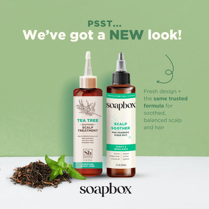 Soapbox Scalp Soother | Soothing Scalp Treatment with Tea Tree Oil & Hyaluronic Acid | Vegan & Cruelty-Free | 5 oz