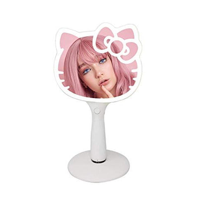 Hello Kitty LED Handheld Mirror by Impressions Vanity – Adjustable Brightness Makeup Mirror with Standing Base Avelisse
