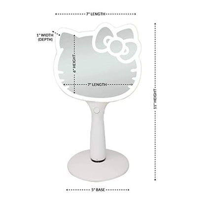 Hello Kitty LED Handheld Mirror by Impressions Vanity – Adjustable Brightness Makeup Mirror with Standing Base Avelisse
