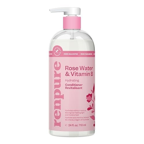 Renpure Rose Water Conditioner – Plant Based Beauty, Soothes Scalp, Hydrates & Nourishes Hair, 24 oz - görsel 2