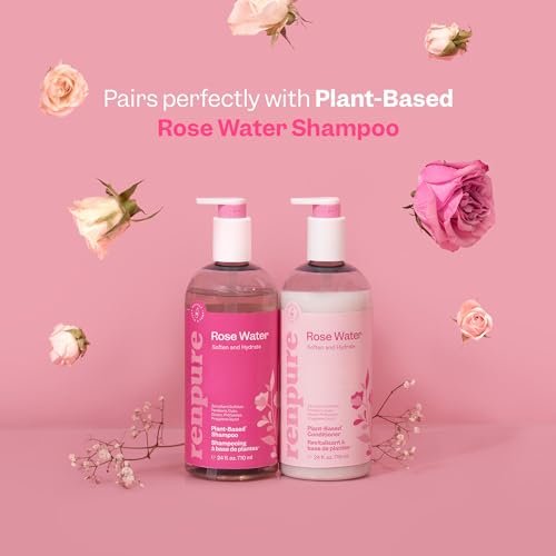 Renpure Rose Water Conditioner – Plant Based Beauty, Soothes Scalp, Hydrates & Nourishes Hair, 24 oz - görsel 12