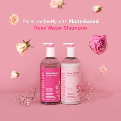 Renpure Rose Water Conditioner – Plant Based Beauty, Soothes Scalp, Hydrates & Nourishes Hair, 24 oz