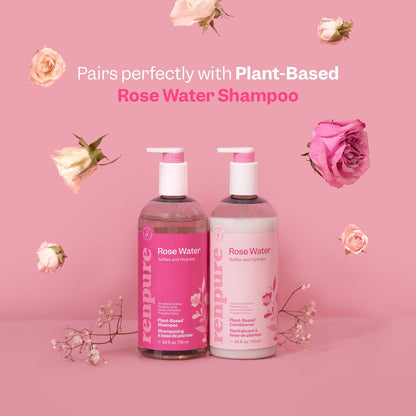 Renpure Rose Water Conditioner – Plant Based Beauty, Soothes Scalp, Hydrates & Nourishes Hair, 24 oz