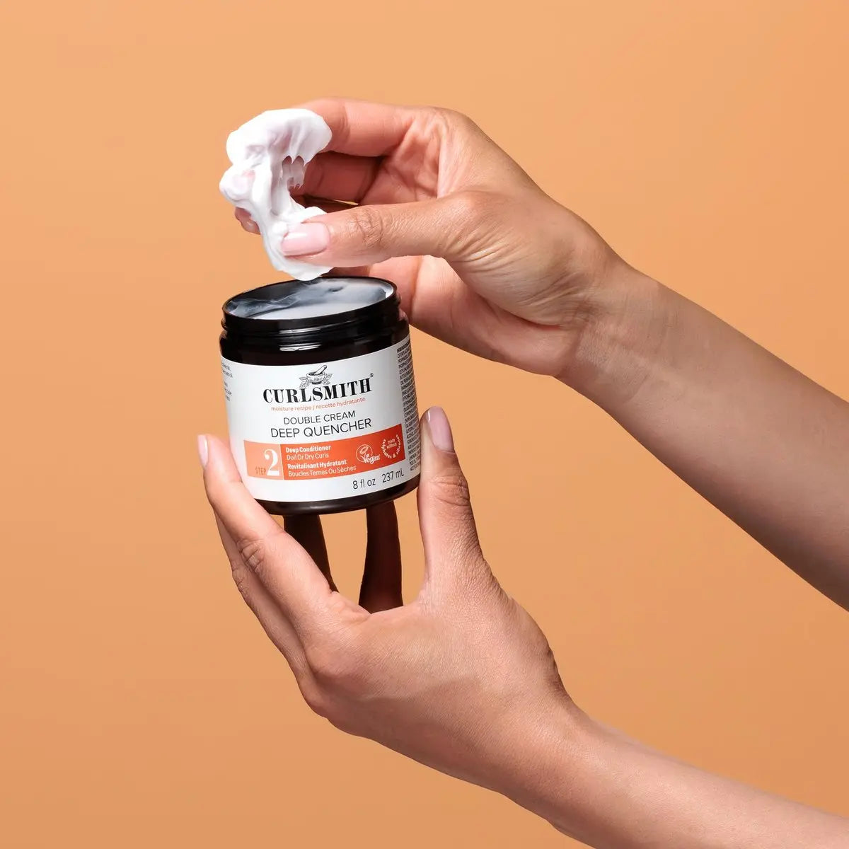 Curlsmith Double Cream Deep Quencher - Deep Conditioning Mask for Curls, Hydrating & Detangling, For All Curl Types, Vegan & Cruelty Free (8 oz) Avelisse