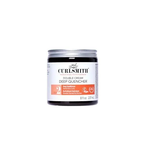Curlsmith Double Cream Deep Quencher - Deep Conditioning Mask for Curls, Hydrating & Detangling, For All Curl Types, Vegan & Cruelty Free (8 oz) Avelisse