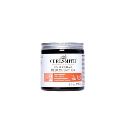 Curlsmith Double Cream Deep Quencher - Deep Conditioning Mask for Curls, Hydrating & Detangling, For All Curl Types, Vegan & Cruelty Free (8 oz) Avelisse