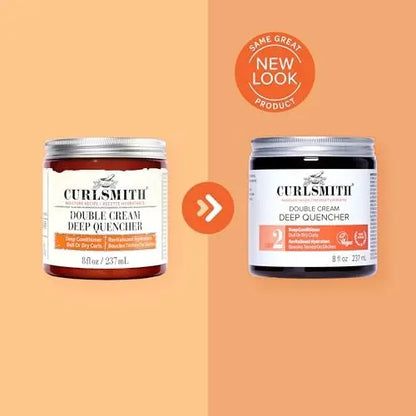 Curlsmith Double Cream Deep Quencher - Deep Conditioning Mask for Curls, Hydrating & Detangling, For All Curl Types, Vegan & Cruelty Free (8 oz) Avelisse