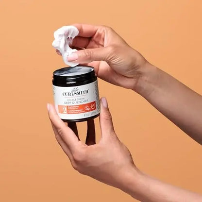 Curlsmith Double Cream Deep Quencher - Deep Conditioning Mask for Curls, Hydrating & Detangling, For All Curl Types, Vegan & Cruelty Free (8 oz) Avelisse