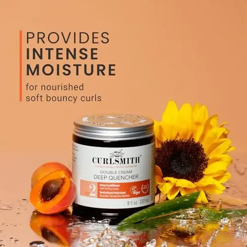 Curlsmith Double Cream Deep Quencher - Deep Conditioning Mask for Curls, Hydrating & Detangling, For All Curl Types, Vegan & Cruelty Free (8 oz) Avelisse