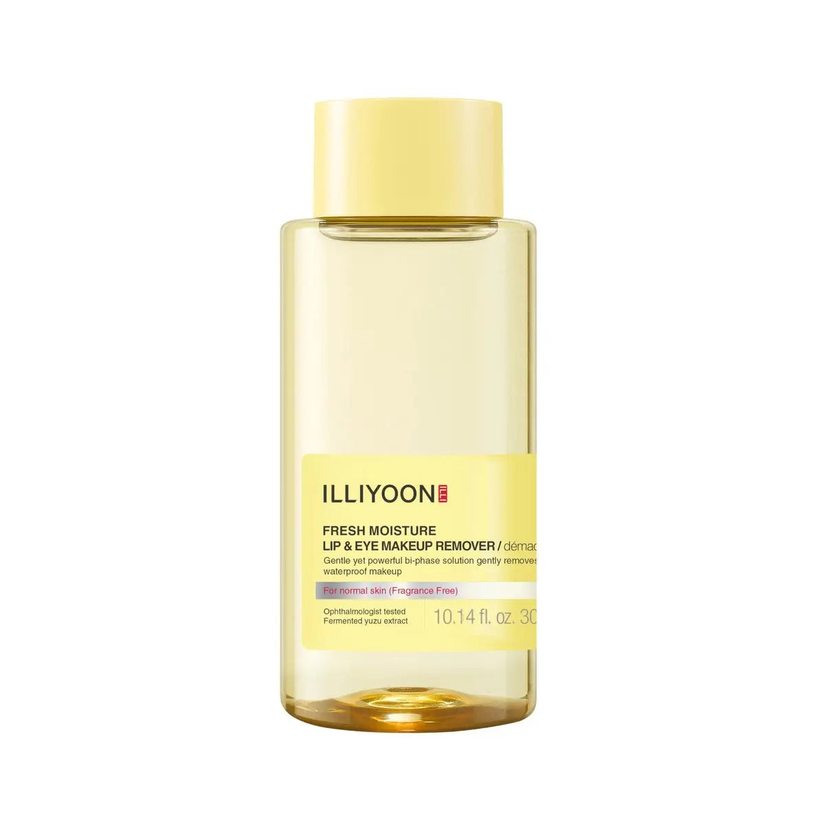 Illiyoon Fresh Moisture Lip and Eye Makeup Remover - Gentle Waterproof Makeup Remover, Non-Greasy with Fermented Yuzu Extract, 10.14 Fl Oz Avelisse