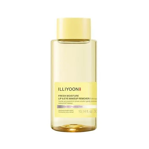 Illiyoon Fresh Moisture Lip and Eye Makeup Remover - Gentle Waterproof Makeup Remover, Non-Greasy with Fermented Yuzu Extract, 10.14 Fl Oz Avelisse