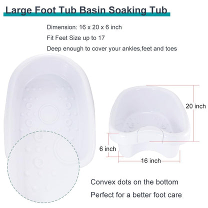 iMeshbean Ionic Detox Foot Bath Tub Basin - White with 100 Liners for All Detox Machines
