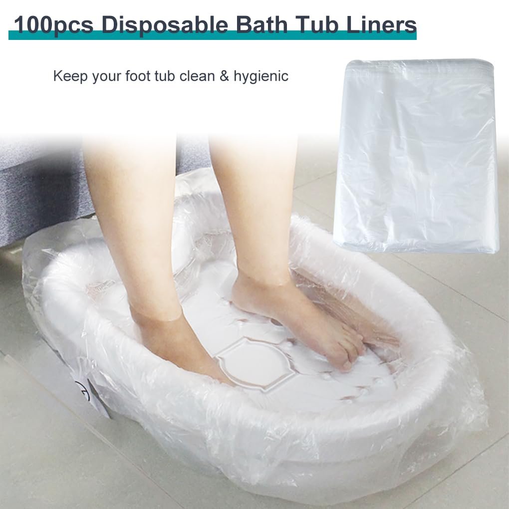 iMeshbean Ionic Detox Foot Bath Tub Basin - White with 100 Liners for All Detox Machines - görsel 5