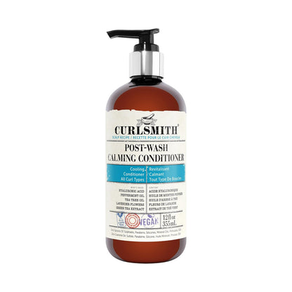 Curlsmith Post-Wash Calming Conditioner – Vegan Cooling Rinse-Out Conditioner for All Hair Types, Scalp Soothing, 12 fl oz