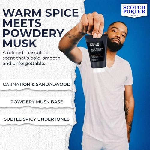 Scotch Porter Restorative Leave-In Beard Conditioner – Deep Conditioning Softener for Dry, Coarse Beards – Lightweight Hydration & Frizz Control – 4 oz. Avelisse