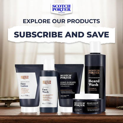Scotch Porter Restorative Leave-In Beard Conditioner – Deep Conditioning Softener for Dry, Coarse Beards – Lightweight Hydration & Frizz Control – 4 oz. Avelisse