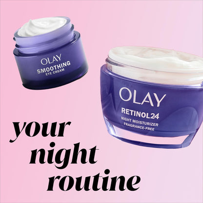 Olay Retinol 24 Night Smoothing Eye Cream - Fragrance-Free Hydrating Under Eye Treatment with Vitamin B3 and Retinol Complex, 0.5 Fl Oz Avelisse