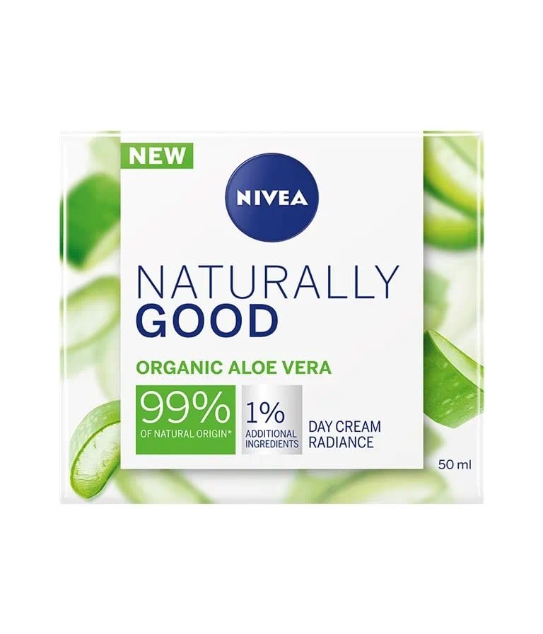 NIVEA NATURALLY GOOD Cream Day Care Radiance Aloe Vera 50ml - Natural Radiance Face Moisturizer - görsel 3