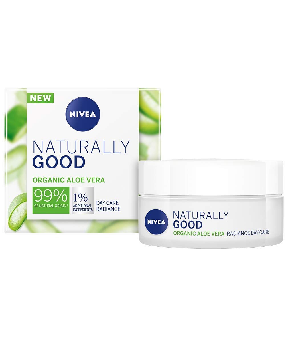 NIVEA NATURALLY GOOD Cream Day Care Radiance Aloe Vera 50ml - Natural Radiance Face Moisturizer - görsel 1