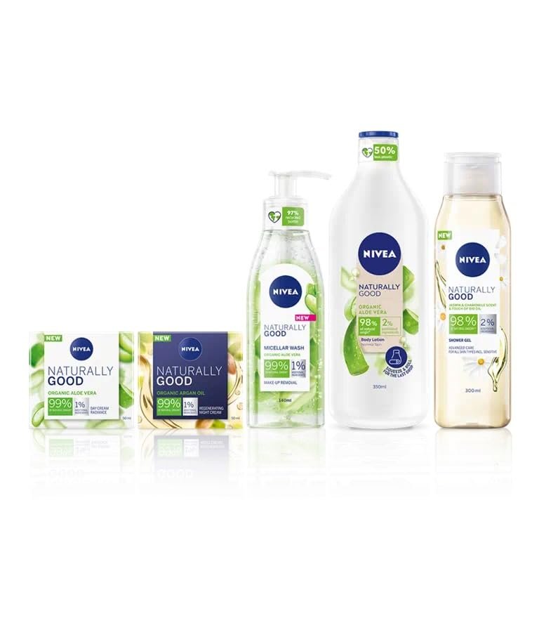 NIVEA NATURALLY GOOD Cream Day Care Radiance Aloe Vera 50ml - Natural Radiance Face Moisturizer - görsel 7