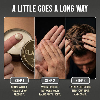 Victory Barber & Brand Hair Clay Pomade - Strong Hold Matte Finish Men's Styling Clay, Made in USA, 3.1 oz Avelisse