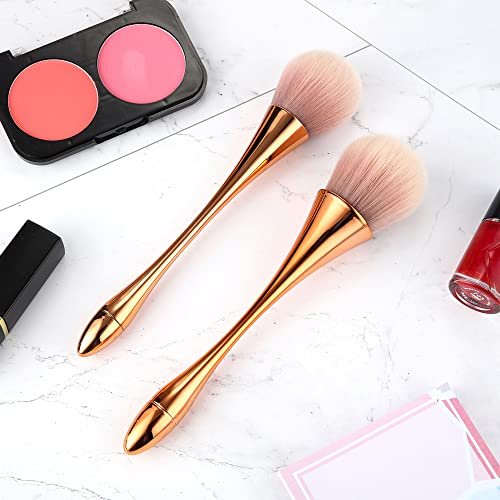 Boao 2-Piece Large Fluffy Makeup Brush Set - Rose Gold Soft Synthetic Bronzer Powder Brush for Blending, Buffing & Foundation - görsel 7