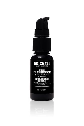 Brickell Men's Dark Circle Under Eye Treatment Serum – Natural & Organic Eye Gel for Wrinkles, Dark Bags & Youthful Skin (0.65 oz, Unscented) Avelisse