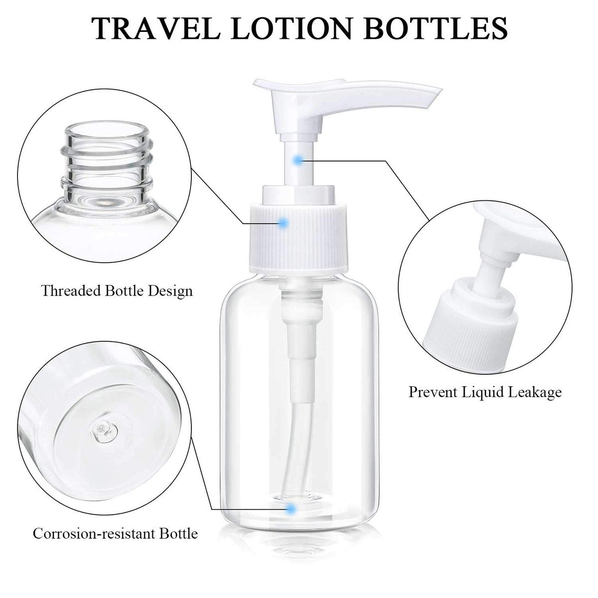 4 Pack Transparent Travel Pump Bottles – Mini Plastic Foamer Dispensers for Lotion, Shampoo, and Cosmetics - görsel 3