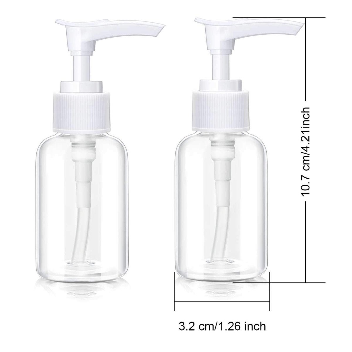 4 Pack Transparent Travel Pump Bottles – Mini Plastic Foamer Dispensers for Lotion, Shampoo, and Cosmetics - görsel 5