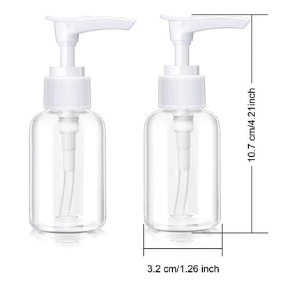4 Pack Transparent Travel Pump Bottles – Mini Plastic Foamer Dispensers for Lotion, Shampoo, and Cosmetics