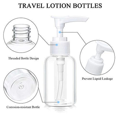 4 Pack Transparent Travel Pump Bottles – Mini Plastic Foamer Dispensers for Lotion, Shampoo, and Cosmetics