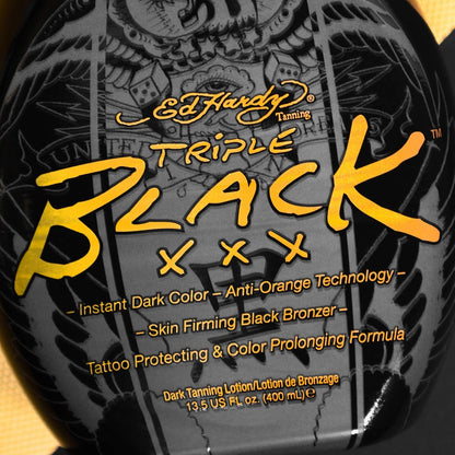 Ed Hardy BLACK XXX Instant Dark Color Tanning Lotion, 13.5 oz Avelisse