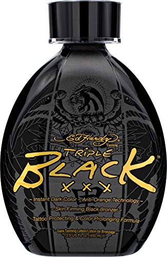 Ed Hardy BLACK XXX Instant Dark Color Tanning Lotion, 13.5 oz Avelisse