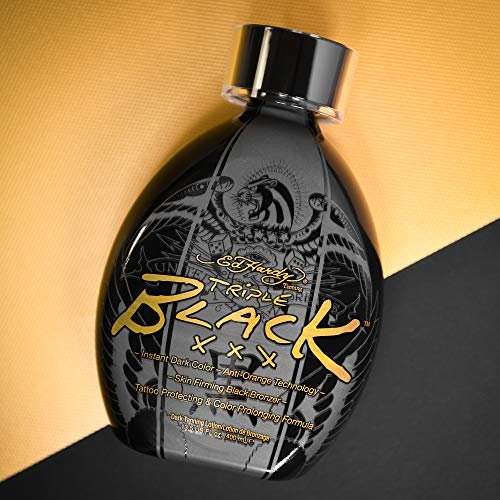 Ed Hardy BLACK XXX Instant Dark Color Tanning Lotion, 13.5 oz Avelisse