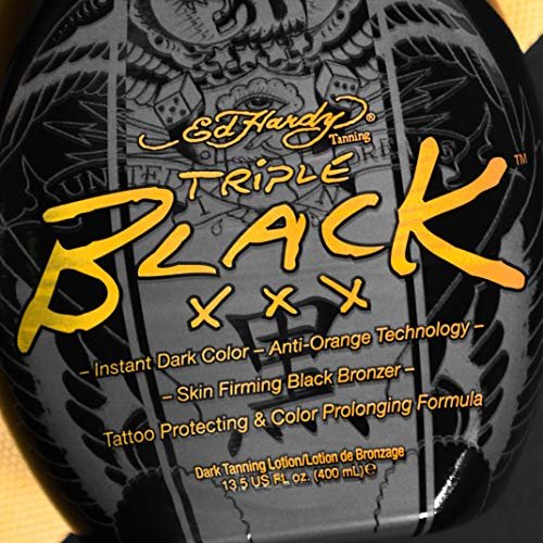Ed Hardy BLACK XXX Instant Dark Color Tanning Lotion, 13.5 oz Avelisse