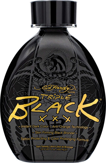 Ed Hardy BLACK XXX Instant Dark Color Tanning Lotion, 13.5 oz Avelisse