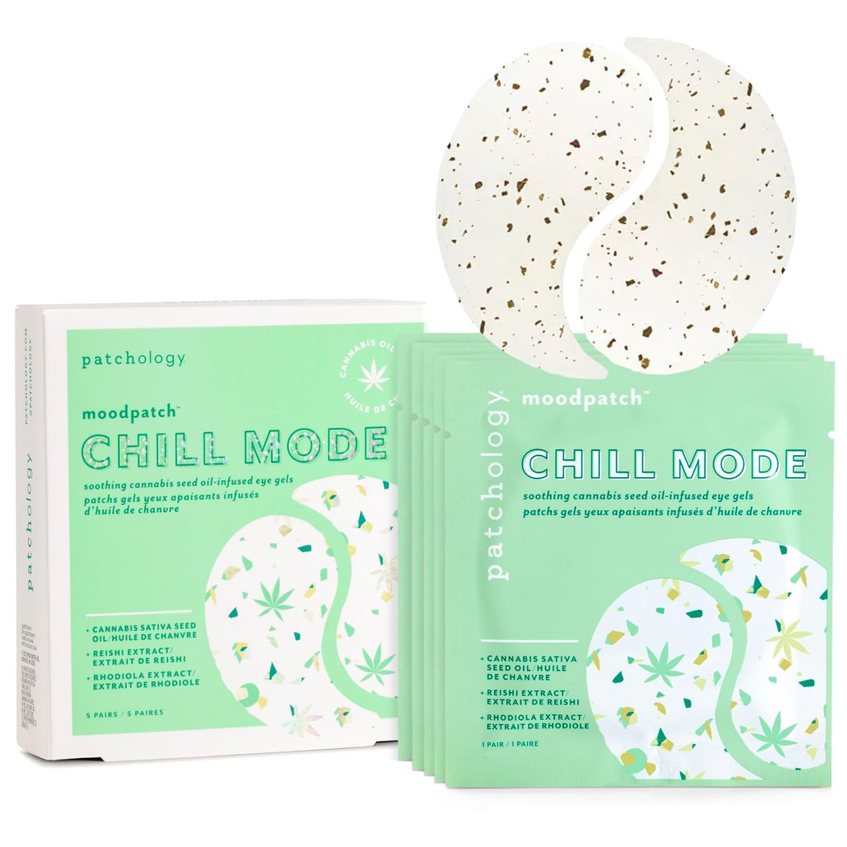 Patchology Chill Mode Under Eye Patches - Soothing Oil-Infused Gel Eye Masks for Puffy Eyes, Dark Circles, Wrinkles & Hydration - 5 Pairs Avelisse