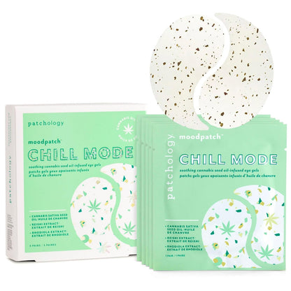Patchology Chill Mode Under Eye Patches - Soothing Oil-Infused Gel Eye Masks for Puffy Eyes, Dark Circles, Wrinkles & Hydration - 5 Pairs Avelisse