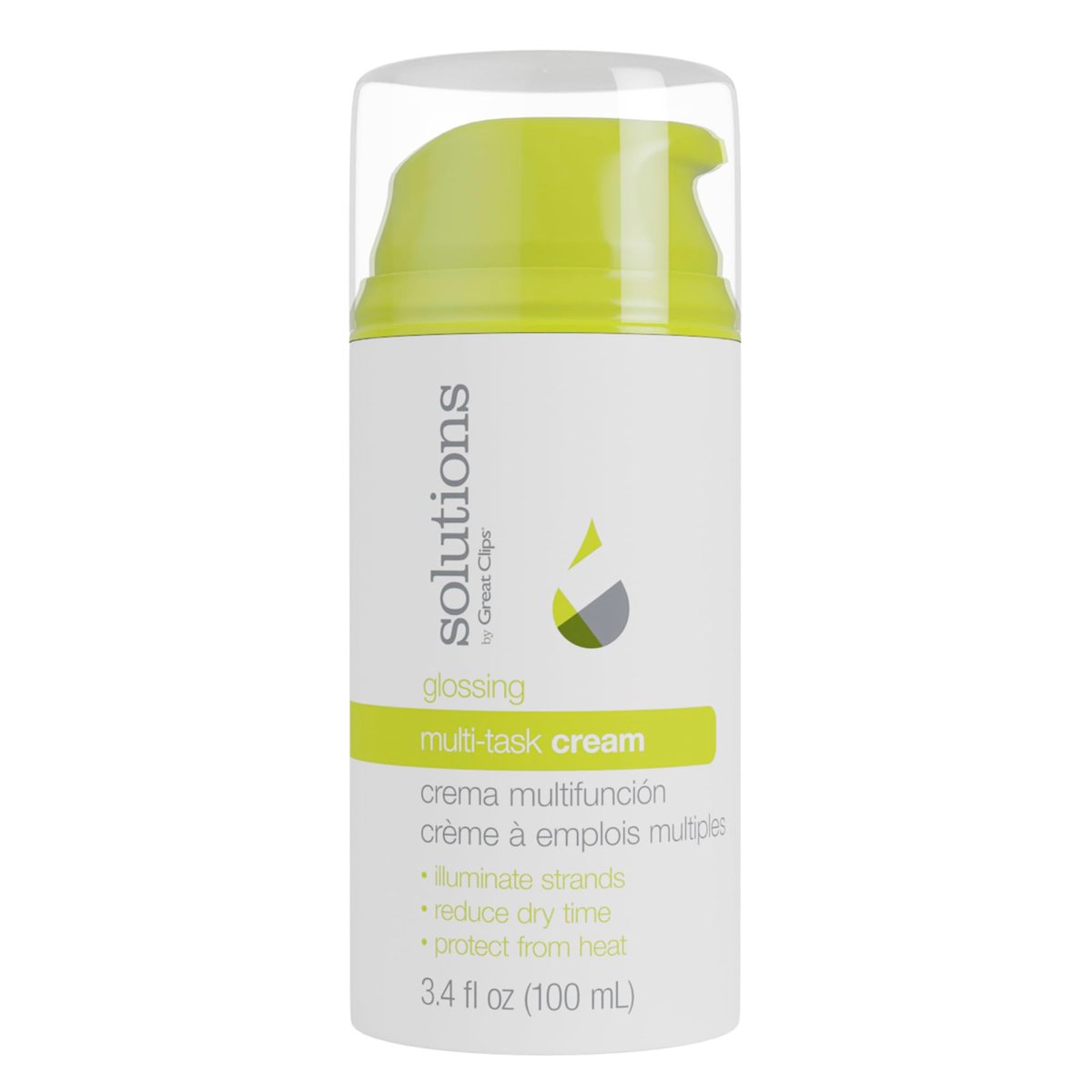 GREAT CLIPS Solutions Glossing Multi-Task Cream 3.4 oz - Smooths & Softens Hair, Tames Frizz & Fly-aways Avelisse