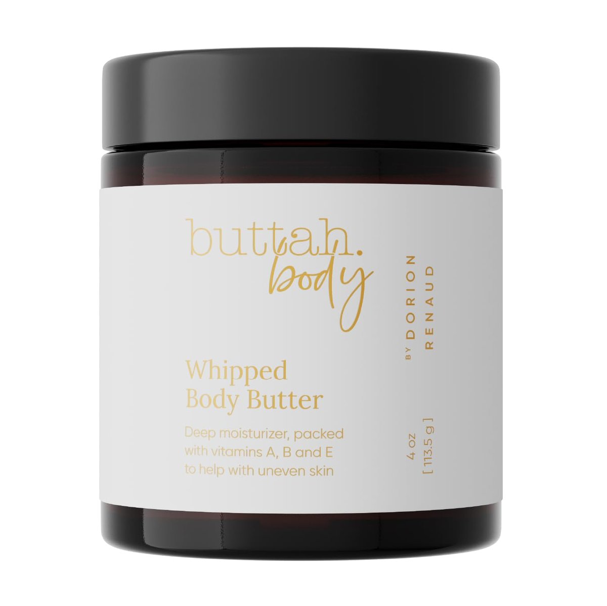 Buttah Skin Whipped Body Butter 4oz - 100% Natural & Organic African Shea Butter Moisturizer for Melanin Rich Skin | Black Owned Skincare Avelisse
