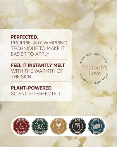 Buttah Skin Whipped Body Butter 4oz - 100% Natural & Organic African Shea Butter Moisturizer for Melanin Rich Skin | Black Owned Skincare Avelisse