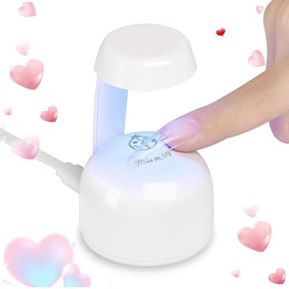Beetles Mini UV Light for Gel Nails Flash Curing with Smart Sensor – Portable LED Lamp for Fast Gel Polish Drying Avelisse
