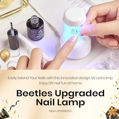 Beetles Mini UV Light for Gel Nails Flash Curing with Smart Sensor – Portable LED Lamp for Fast Gel Polish Drying Avelisse
