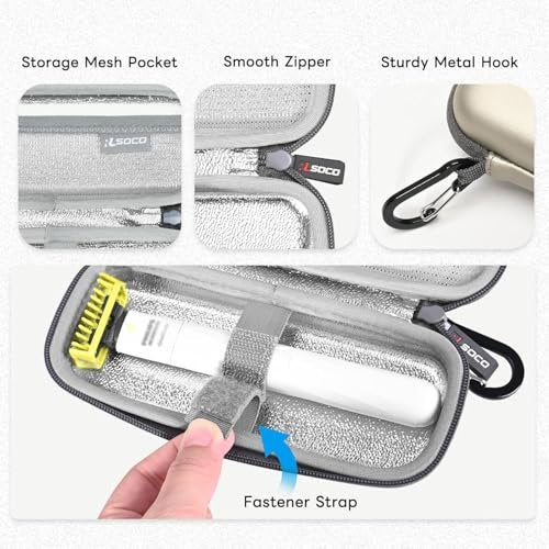RLSOCO Shaving Case for Philips Norelco OneBlade Intimate & First Shave - Grey EVA Hard Case - görsel 12