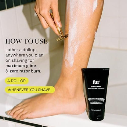 Fur Moisturizing Shave Cream – Soothes Skin & Reduces Bumps & Irritation, 5 oz Avelisse
